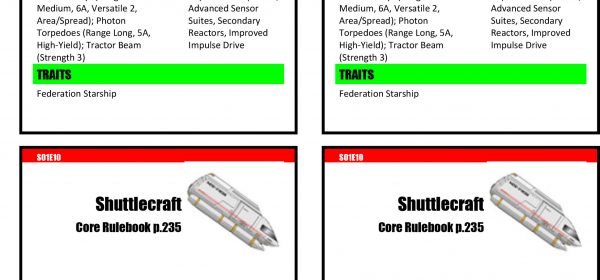Continuing Mission Generator: Shuttle And Ship Cards