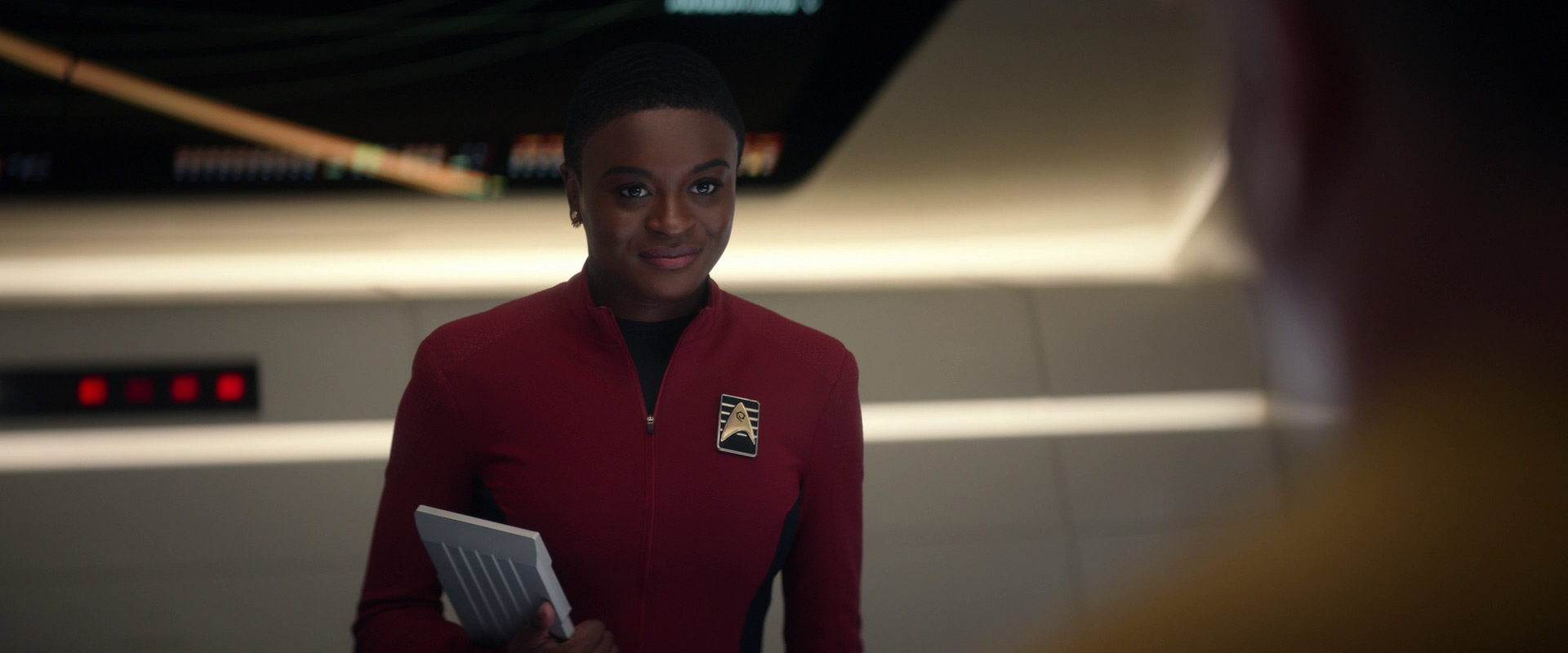 Nyota Uhura on the bridge in Star Trek: Strange New Worlds